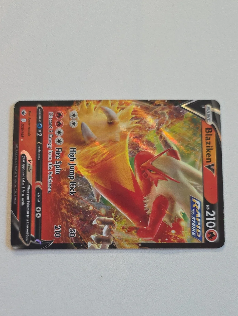 Pokemon Torchic, Combusken, Blaziken V Card